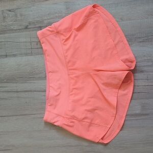 Size 6 Lululemon running short Coral